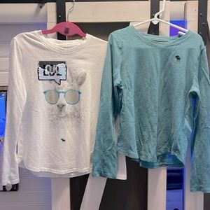 Abercrombie Kids long sleeve girls tees, size 7/8